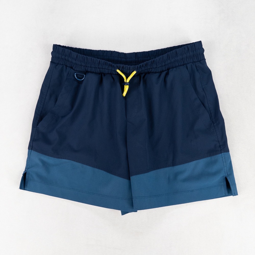 Te Verde Womens Athletic Shorts Large Navy Blue Colorblock Hiking Running Gym